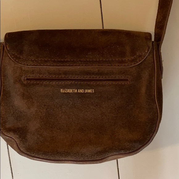 Elizabeth and James Zoe Brown Suede Saddle Bag - Picture 3 of 8